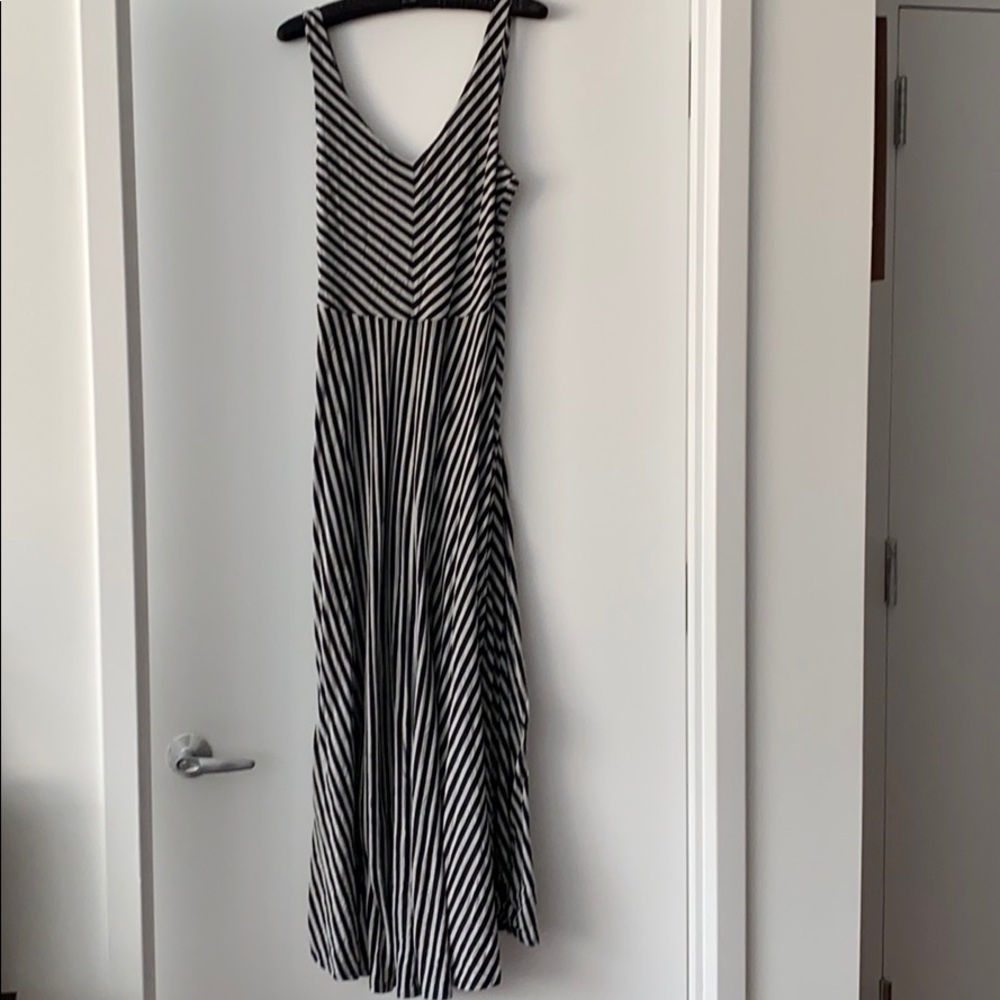 Black and white maxi dress